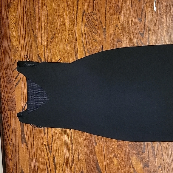 D. Exterior Black Straight Dress with Fringe Size S - Picture 3 of 5